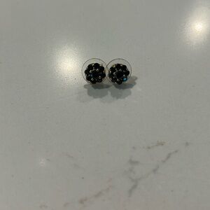 Kate Spade black flower earrings